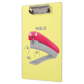 Cute red happy stapler cartoon klembord (Links)