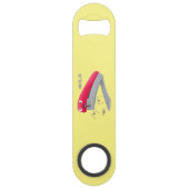 Cute red happy stapler cartoon speed flessenopener (Achterkant)