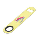 Cute red happy stapler cartoon speed flessenopener (Achterkant Gekanteld)