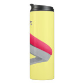 Cute red happy stapler cartoon thermosbeker (Geroteerd rechts)