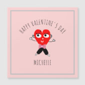 Cute Red Heart Doodle Valentijnsdag Gepersonalisee (Voorkant)