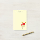 Cute Red Heart Flowers Illustratie Post-it® Notes (Op bureau)