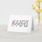 Cute Red Heart, ik mis je Kaart (Gele Bloem)