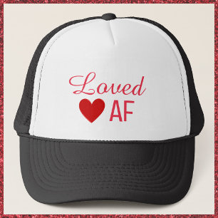 Cute Red Heart Loved AF Trucker Pet
