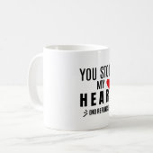 Cute Red Heart Mug – Romantic Love Design (Devant gauche)