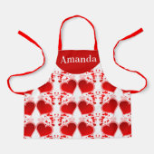 Cute Red Heart Personalized Valentine's Day  Schort (Voorkant)