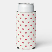 Cute Red Hearts Patroon (Seltzer Voorkant)