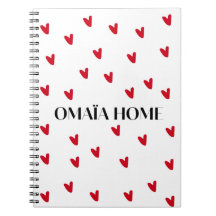 Cute Red Hearts Pattern van OMAÏA HOME