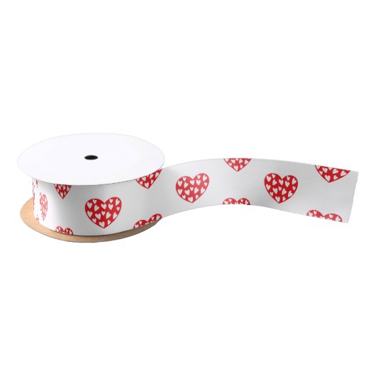 Cute Red Hearts Ribbon Lint (Spoel)