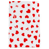 Cute Red Hearts Valentijnsdag Medium Cadeauzakje (Voorkant)