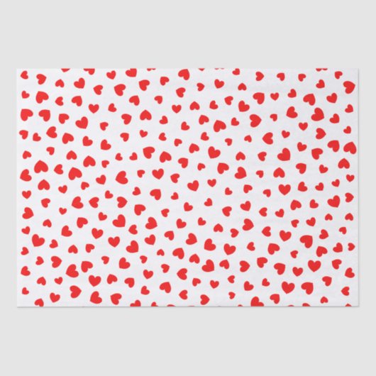 Cute Red Hearts Valentijnsdag Tissuepapier (Voorkant)