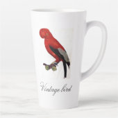 Cute Red Helderkleurig vogel en vuil Latte Mok (Rechts)