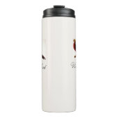 Cute Red Helderkleurig vogel en vuil Thermosbeker (Voorkant)