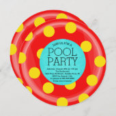 Cute Red Inner Tube Floatie Summer Pool Kaart (Voorkant / Achterkant)