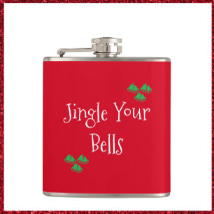 Cute Red Jingle Bells Heupfles
