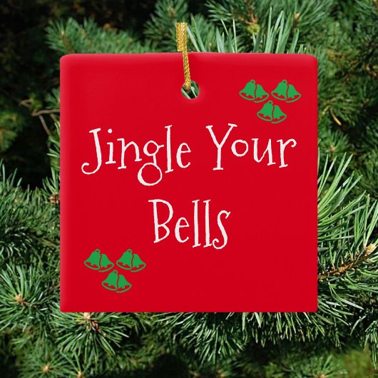 Cute Red Jingle Bells Keramisch Ornament