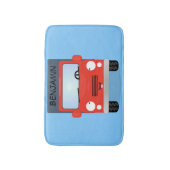Cute red kawaii truck cartoon afbeelding badmat (Voorkant Verticaal)