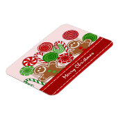 Cute red Kersthandlangers Magneet (Linkerzijde)