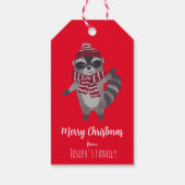 Cute red Kerstmas Cadeaulabel (Achterkant)