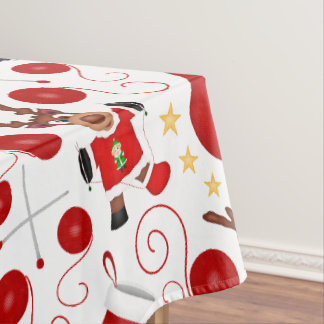 Cute Red Kids Christmas Reindeer Tafelkleed