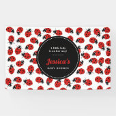 Cute Red Ladybug Baby shower Girl Spandoek (Horizontaal)