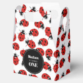 Cute Red Ladybug Birthday Party Bedankdoosjes (Geopend)