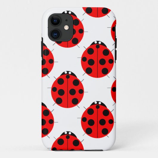 Cute Red Ladybug Designer iPhone 5 Hoesje Gift (Achterkant)