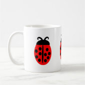 Cute Red Ladybug Koffiemok (Links)
