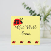 Cute Red Ladybug krijg snel weer goed (Staand voorkant)