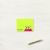 Cute Red Ladybug op Groen gepersonaliseerd Post-it® Notes (Op bureau)
