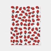 Cute Red Ladybug Pattern Fleece Deken (Voorkant)