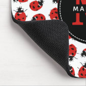 Cute Red Ladybug Pattern Muismat (Hoek)