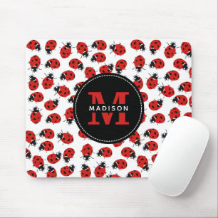 Cute Red Ladybug Pattern Muismat