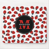 Cute Red Ladybug Pattern Muismat (Voorkant)