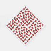 Cute Red Ladybug Pattern Servet (Hoek)