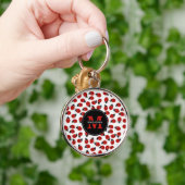 Cute Red Ladybug Pattern Sleutelhanger (Hand)