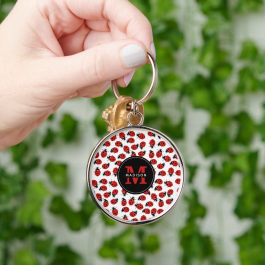 Cute Red Ladybug Pattern Sleutelhanger (Hand)