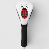 Cute Red Ladybug Persoonlijk Golfheadcover (Voorkant)