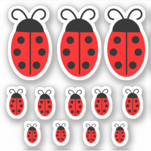 Cute Red Ladybug Sticker