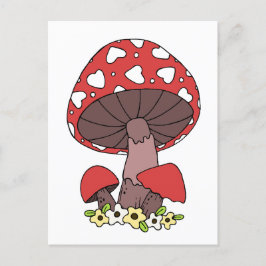 Cute Red Mushroom Briefkaart