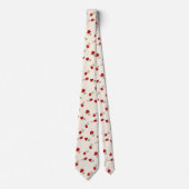 Cute Red Mushroom Fungi Pattern Stropdas (Voorkant)