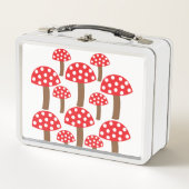 Cute Red Mushroom Metal Lunch Box (Voorkant)