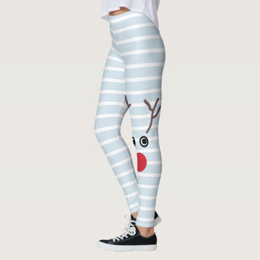 Cute Red Nose Reindeer Ice Blue-kerstLeggings Leggings (Links)