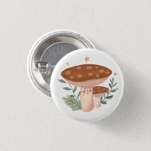 Cute red paddestoel ronde button 3,2 cm
