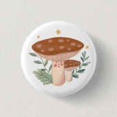 Cute red paddestoel ronde button 3,2 cm (Voorkant)