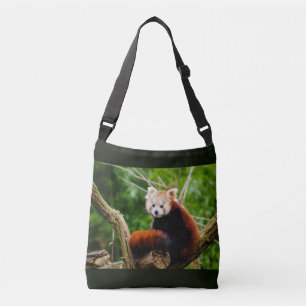 Cute Red Panda Beer Crossbody Tas