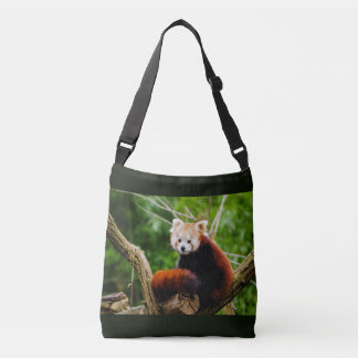 Cute Red Panda Beer Crossbody Tas