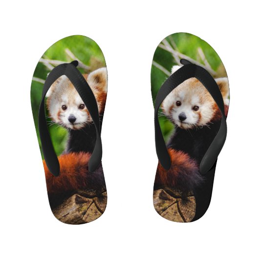 Cute Red Panda Beer Kinder Teenslippers (Voetbed)