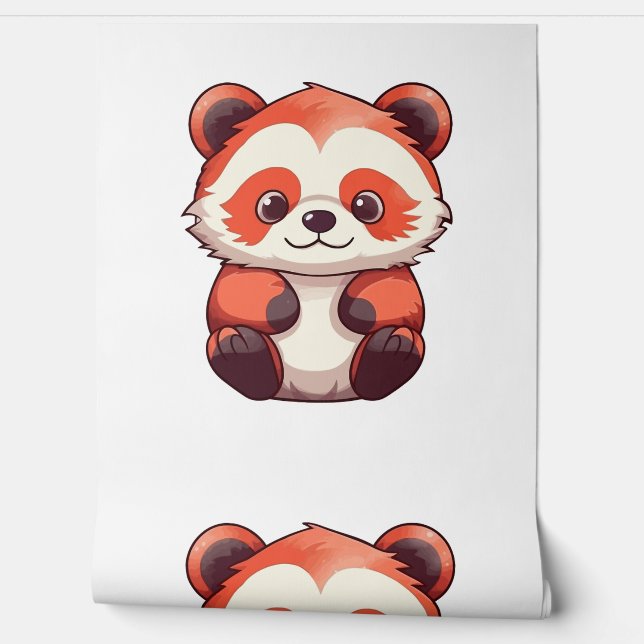 Cute Red Panda Behang (Afrollen)