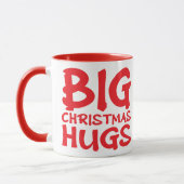 Cute red panda big Christmas hugs mug (Gauche)